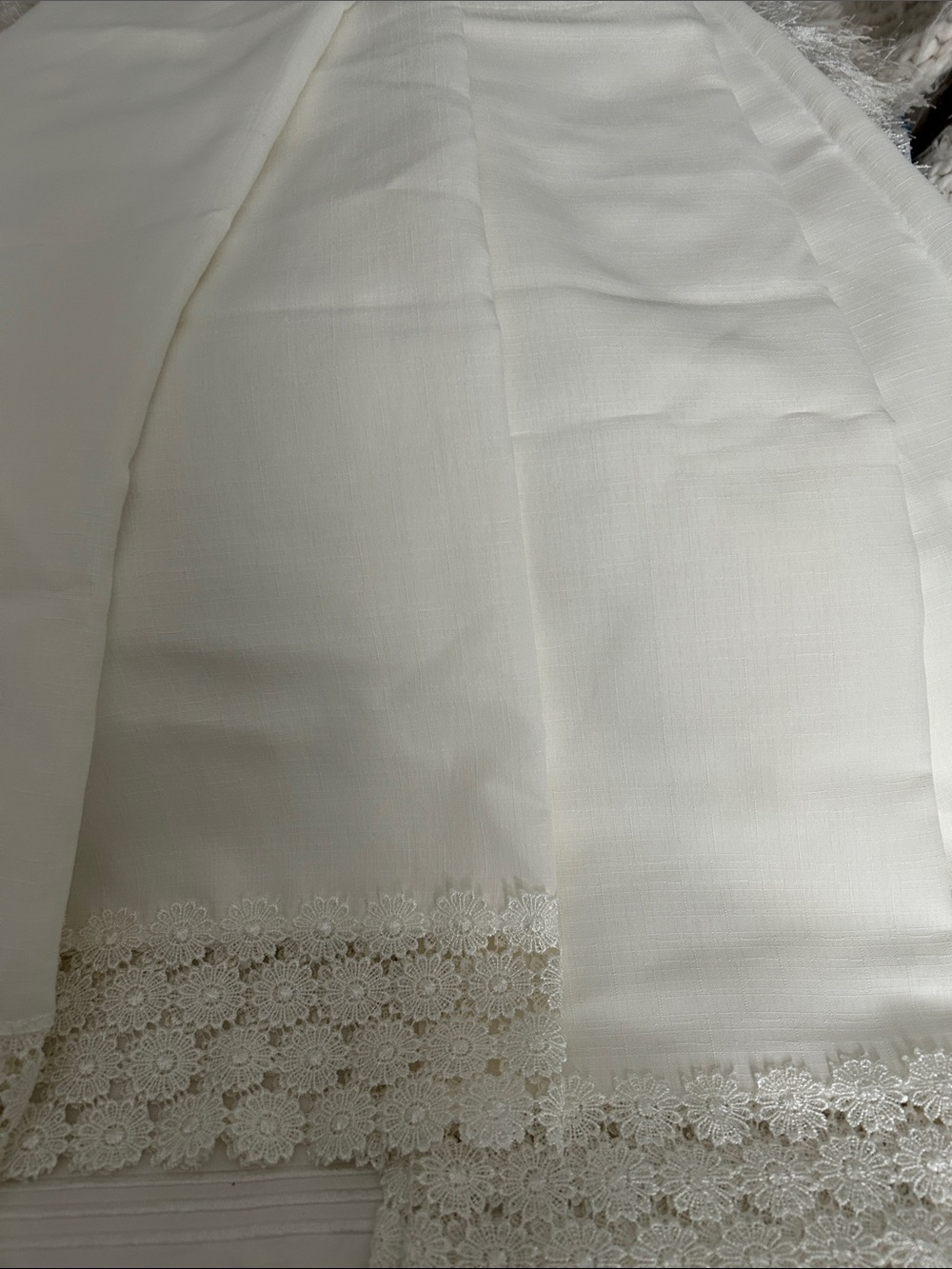 Two pairs of kitchen curtain tiers or cafe curtains